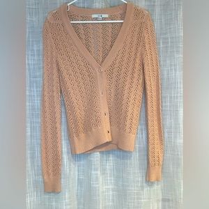 BLUSH BUTTON CARDIGAN
